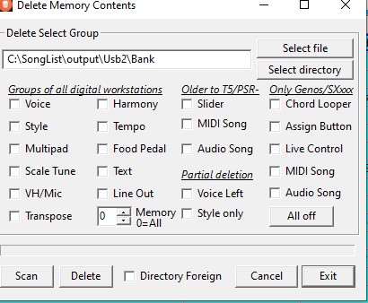 Delete Memory Contents